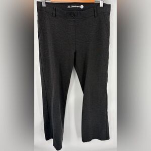 Betabrand women’s bootcut classic yoga pull on dress pants charcoal gray size LT